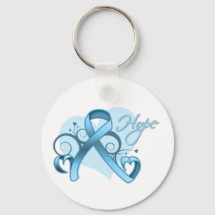 Floral Ribbon Hope - Lymphedema Key Ring