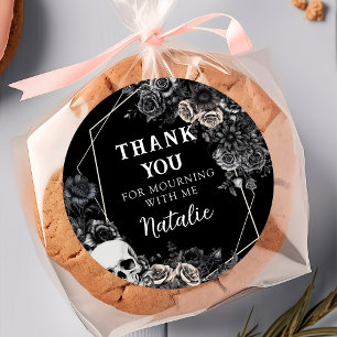 Floral RIP Twenties 30th Birthday Classic Round Sticker