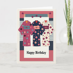 Floral Robe Sweet Birthday Card