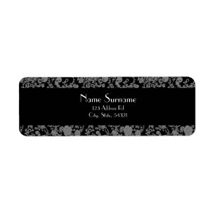 Floral Rococo Wedding, return address labels