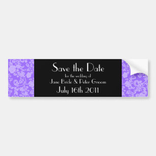 Floral Rococo Wedding, save the date sticker