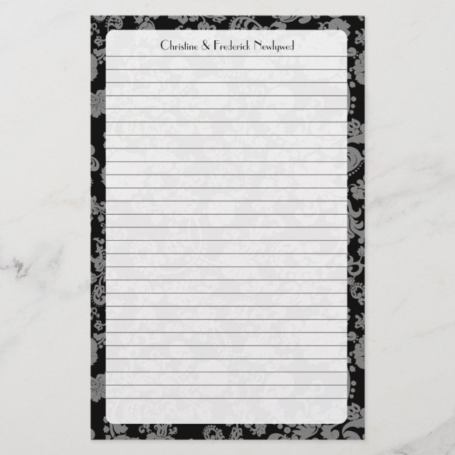 Floral Rococo Wedding, stationery (Front)