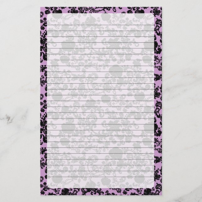 Floral Rococo Wedding, stationery (Front)