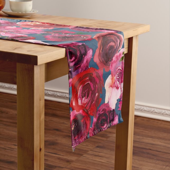 Floral Romance Roses Table Runner (In Situ)