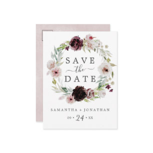 Floral Romance Save the Date Announcement Postcard