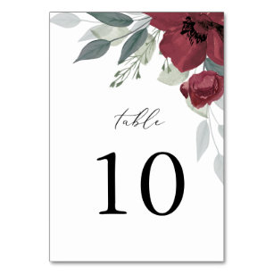 Floral Romance Table Number