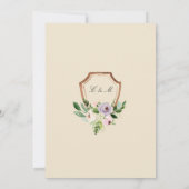 Floral Romantic Modern Elegant Wedding Invitation (Back)