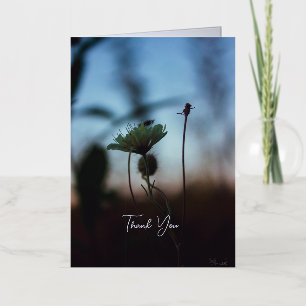 Floral Romantic Poem – Botanical Fantasy Thank You Foil Holiday Card