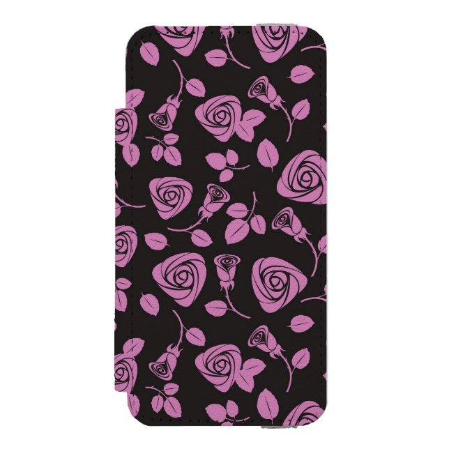 Floral Rose Background Incipio iPhone Wallet Case (Folio Front)