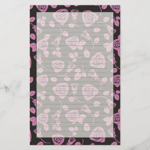 Floral Rose Background Stationery
