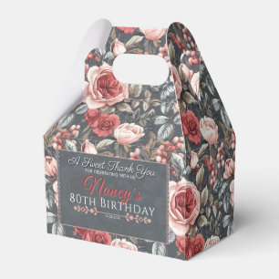 Floral Rose Birthday Favour Box For Giveaway Gift