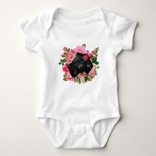 Floral Rose D20 Tabletop RPG Gaming Dice Baby Bodysuit