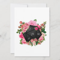 Floral Rose D20 Tabletop RPG Gaming Dice