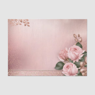 Floral Rose Gold Botanical Tissue Paper