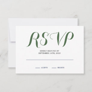 Floral Rose Neutral RSVP Card