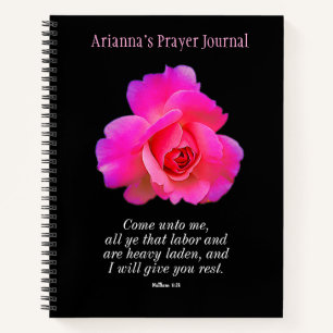 Floral Rose Personalised Scripture Journal