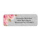 Floral Rose Silver Glitter Return Address