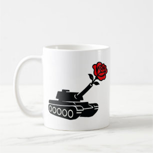 Floral Rose Tank Anti War Pacifism Coffee Mug