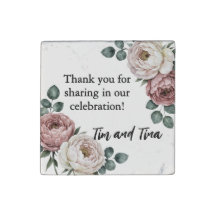 Floral Rose Wedding Favour Magnet