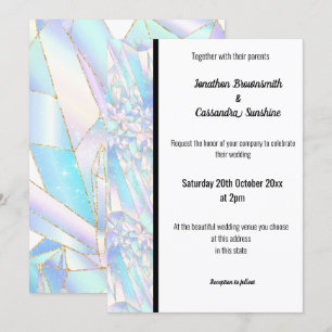 FLORAL ROSE WHITE BLACK TRIM WHITE  INVITATION
