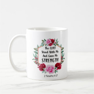 Floral Roses Bible Verse Mug 2 Timothy Mug