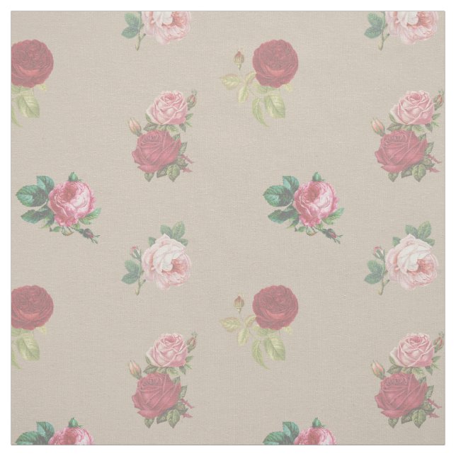 Floral Roses Chic Fabric by the Yard (Swatch)
