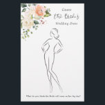 Floral Roses Guess The Dress Bridal Shower Game Flyer<br><div class="desc">White and Apricot Roses Guess the Dress Bridal Shower game. You draw the style of wedding dress,  the closest version to the bride's actual dress wins!</div>