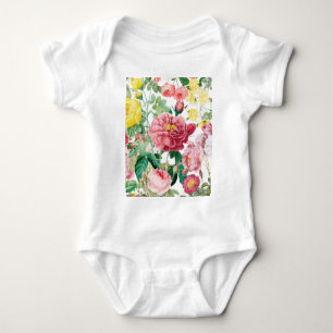 Floral Roses Vintage Spring Garden Baby Bodysuit