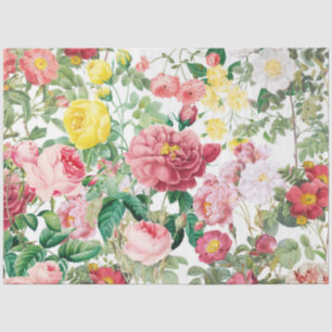Floral Roses Vintage Spring Garden Tissue Paper