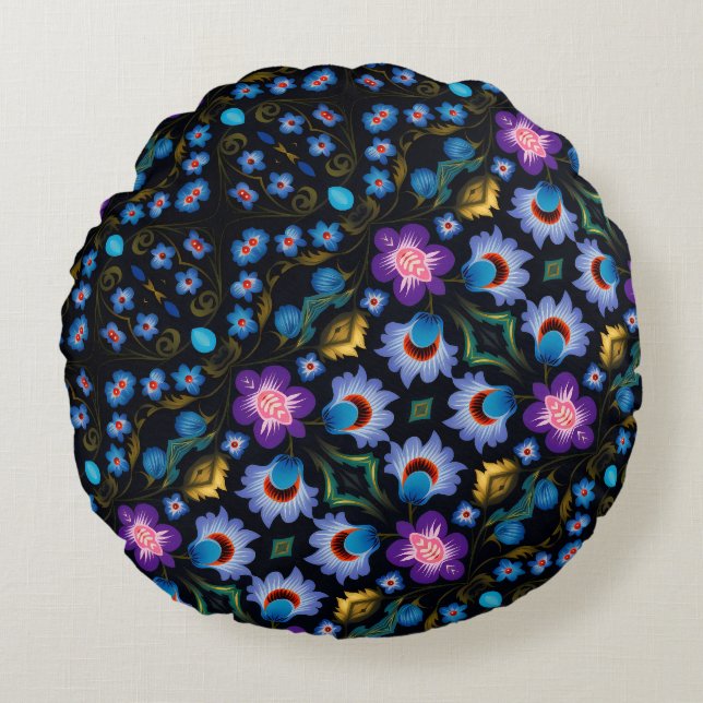 floral round cushion (Front)
