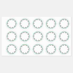 Floral round frame with pink rose flowers