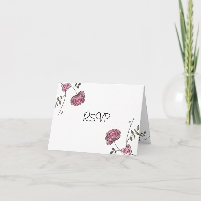 Floral RSVP cards (Front)
