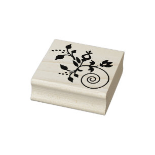 Floral Rubber Stamp