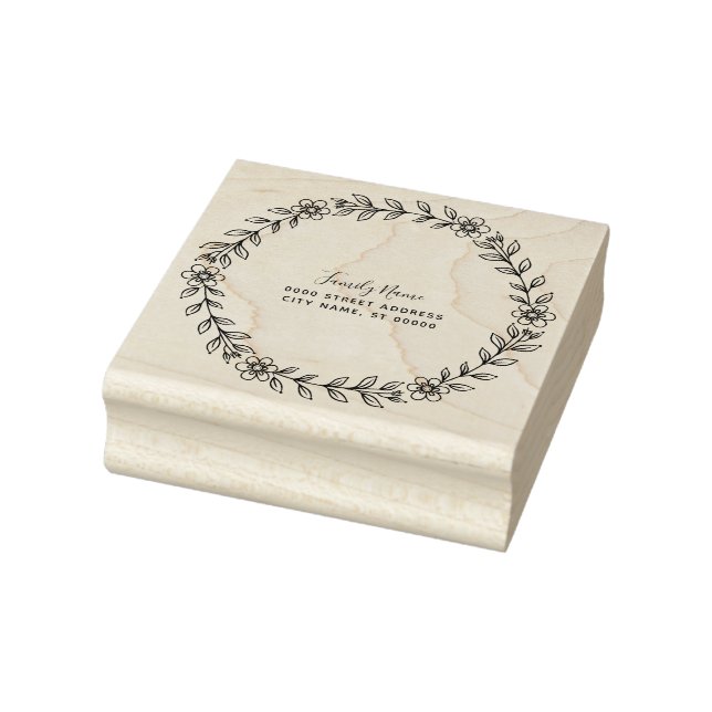 Floral Rubber Stamp (Stamp)