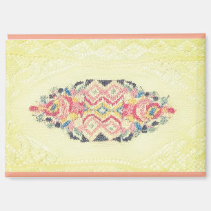 FLORAL RUG OR TAPESTRY FOR METAL DOLLHOUSES 2 MAGNET
