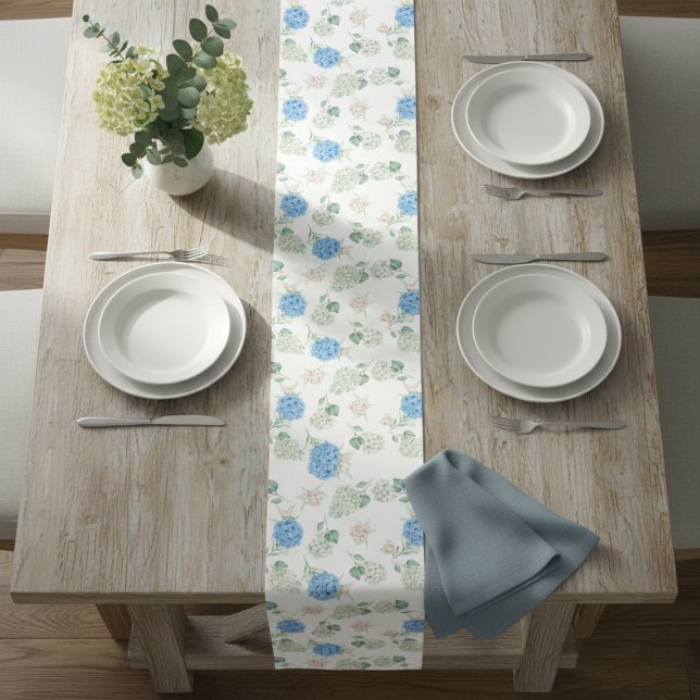 Floral Runner Rug with Hydrangea Design  (Creator Uploaded)