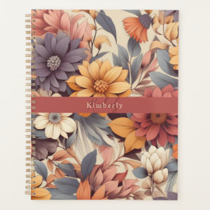 Floral rustic colourful bohemian botanical planner