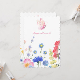 Floral Rustic Easter Invitation