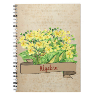 Floral Rustic Fall Inspire School  Notebook