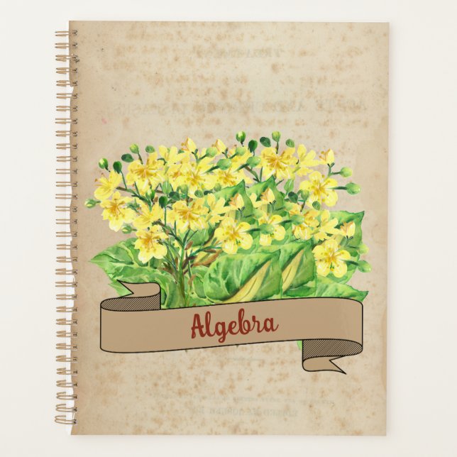Floral Rustic Fall Inspire School  Planner (Front)
