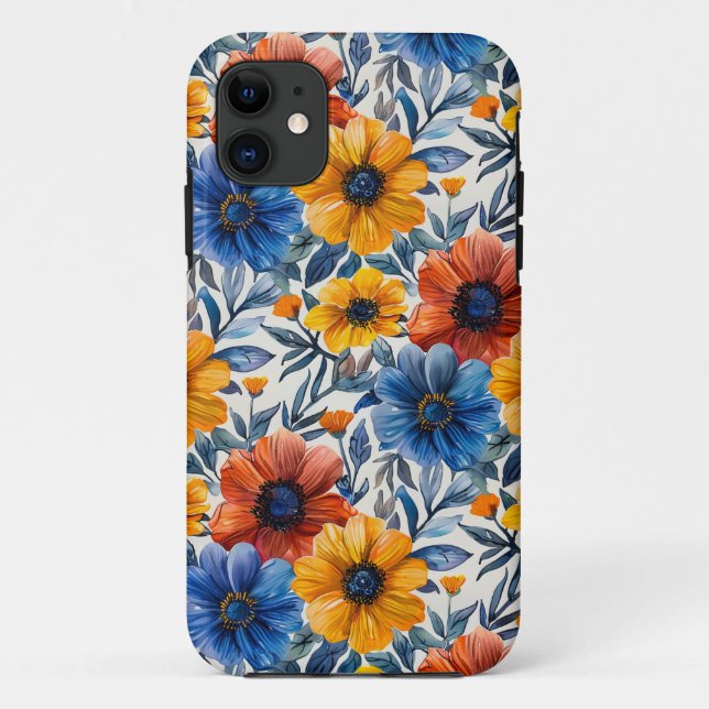  Floral rustic fashion retro pattern Case-Mate iPhone Case (Back)