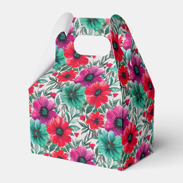  Floral rustic fashion retro pattern Favour Box (Front Side)