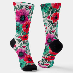 Floral rustic fashion retro pattern Socks