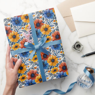 Floral rustic fashion retro pattern Wrapping Paper