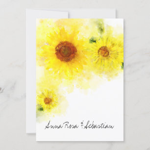 *~* Floral  Rustic Sunflower Country Wedding Invitation