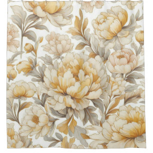 Floral rustic vintage elegant stylish shower curtain