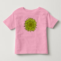 Floral Rustic Yellow Sunflower Hand Drawn