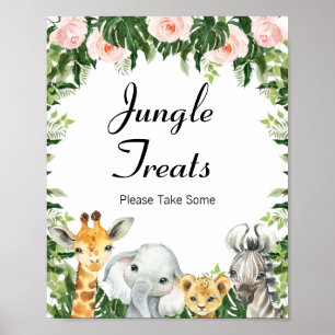 Floral Safari Baby Shower Sign