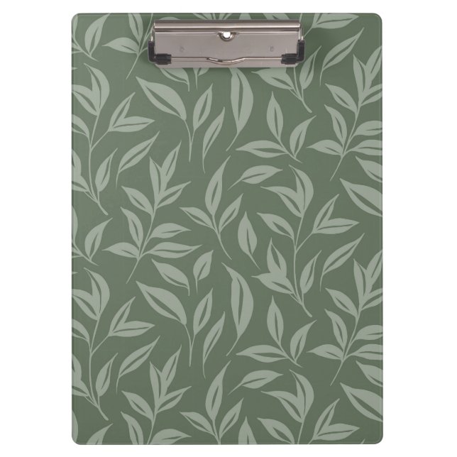Floral Sage Green Clipboard (Front)