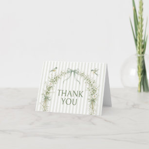 Floral Sage Nesting Party Baby Shower  Thank You Card